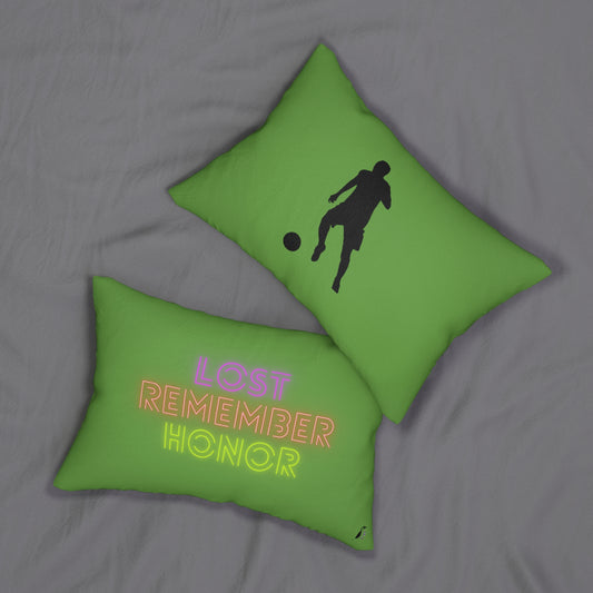 Spun Polyester Lumbar Pillow: Soccer Green