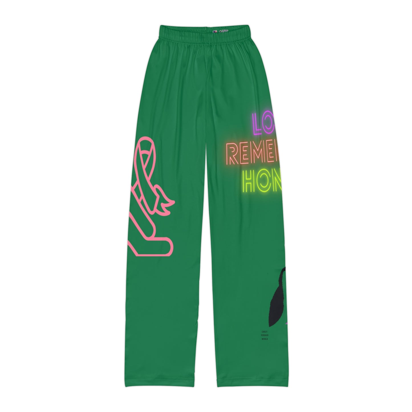 Kids Pajama Pants: Fight Cancer Dark Green