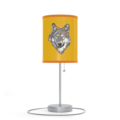 Lamp on a Stand, US|CA plug: Wolves Yellow