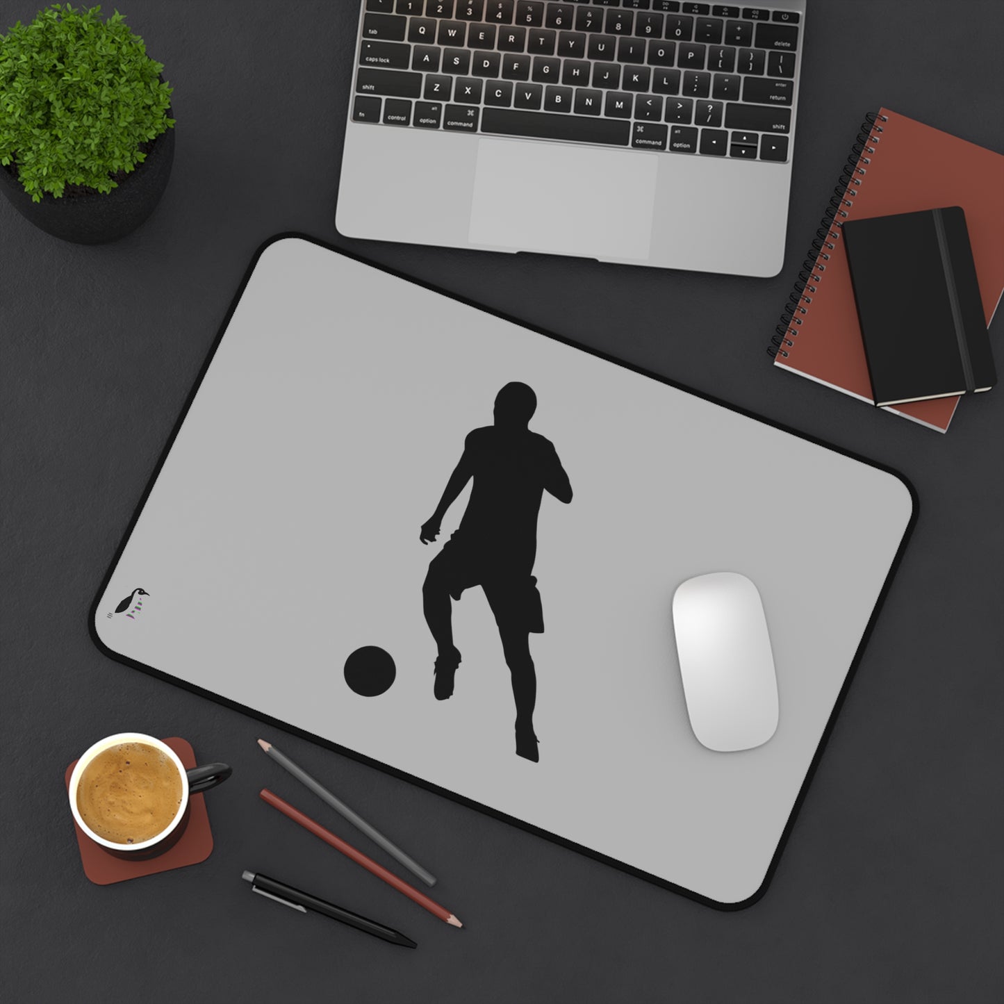 Desk Mat: Soccer Lite Grey