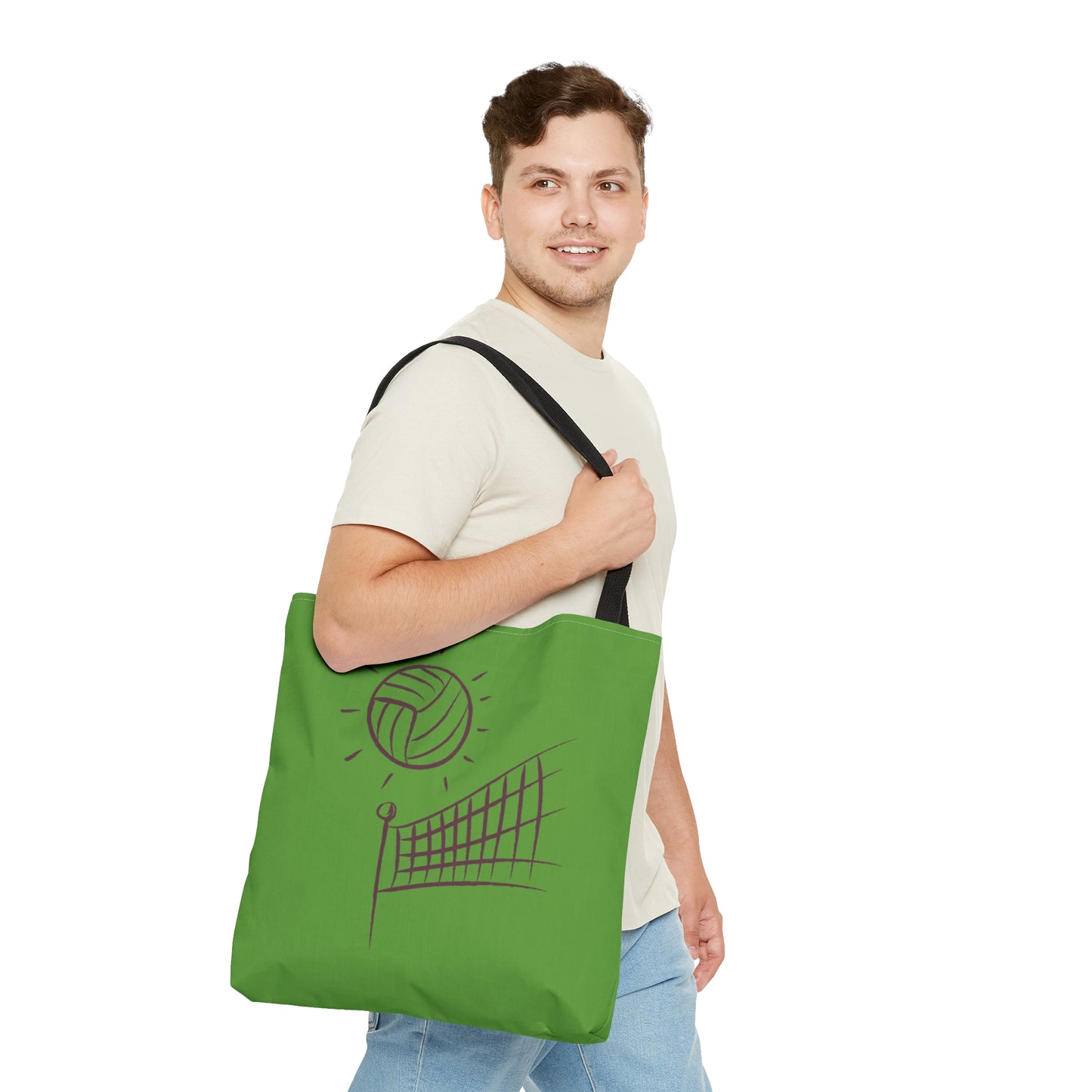 Tote Bag: Volleyball Green