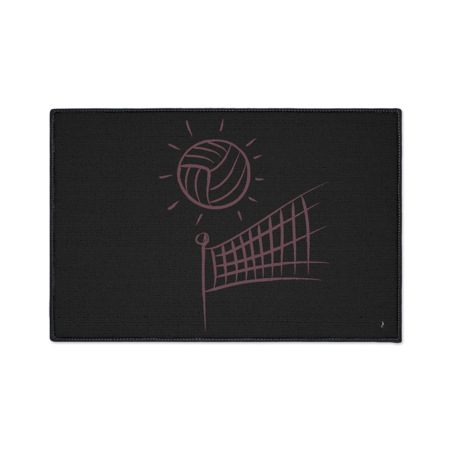Heavy Duty Floor Mat: Volleyball Black