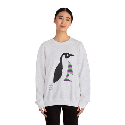 Heavy Blend™ Crewneck Sweatshirt: Crazy Penguin World Logo #1