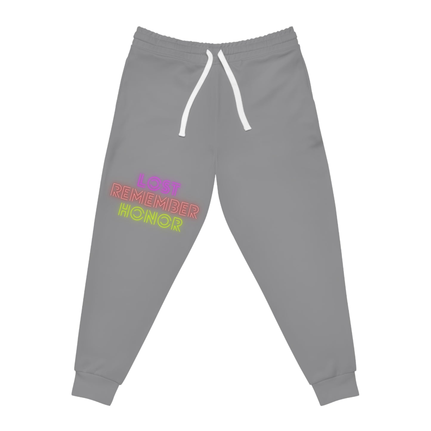 Athletic Joggers: Lost Remember Honor Grey