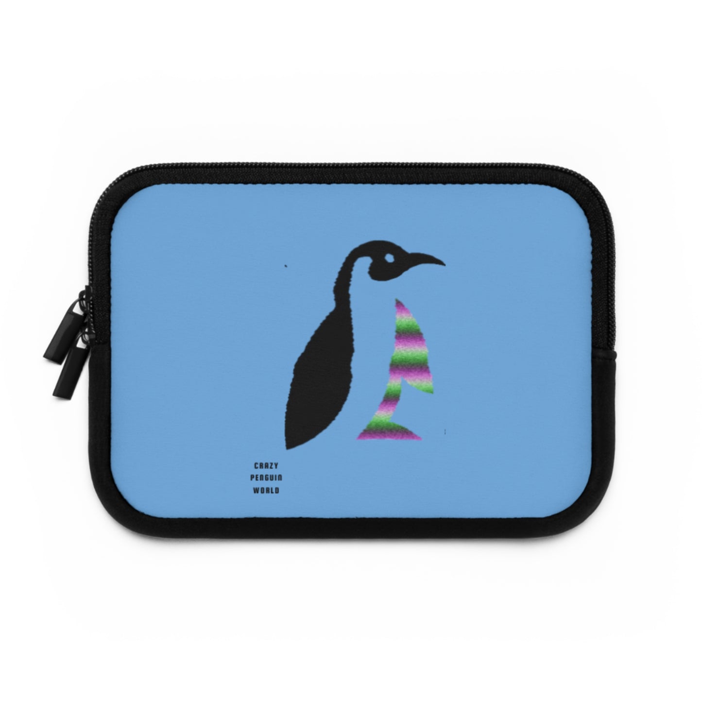 Laptop Sleeve: Crazy Penguin World Logo Lite Blue