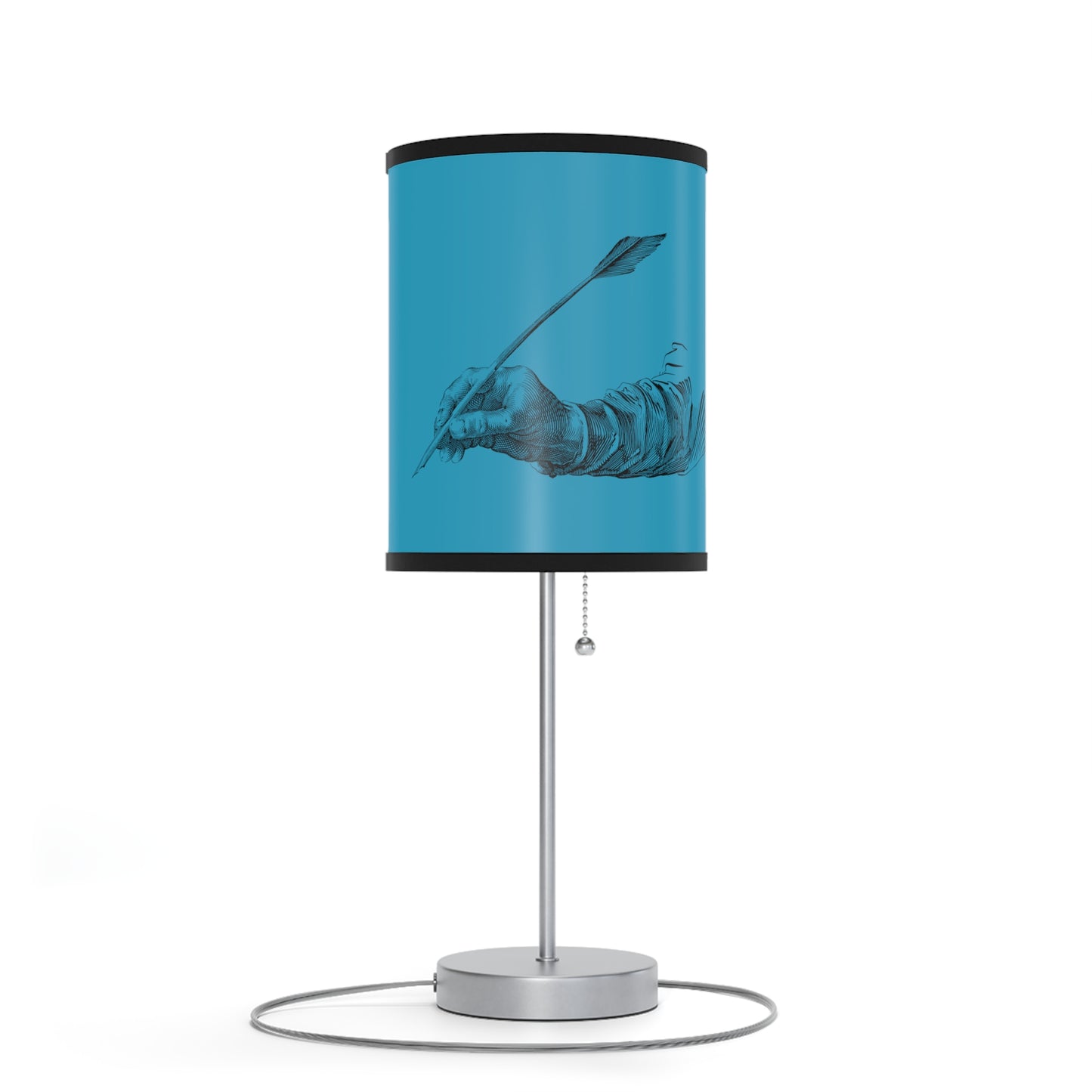 Lamp on a Stand, US|CA plug: Writing Turquoise 