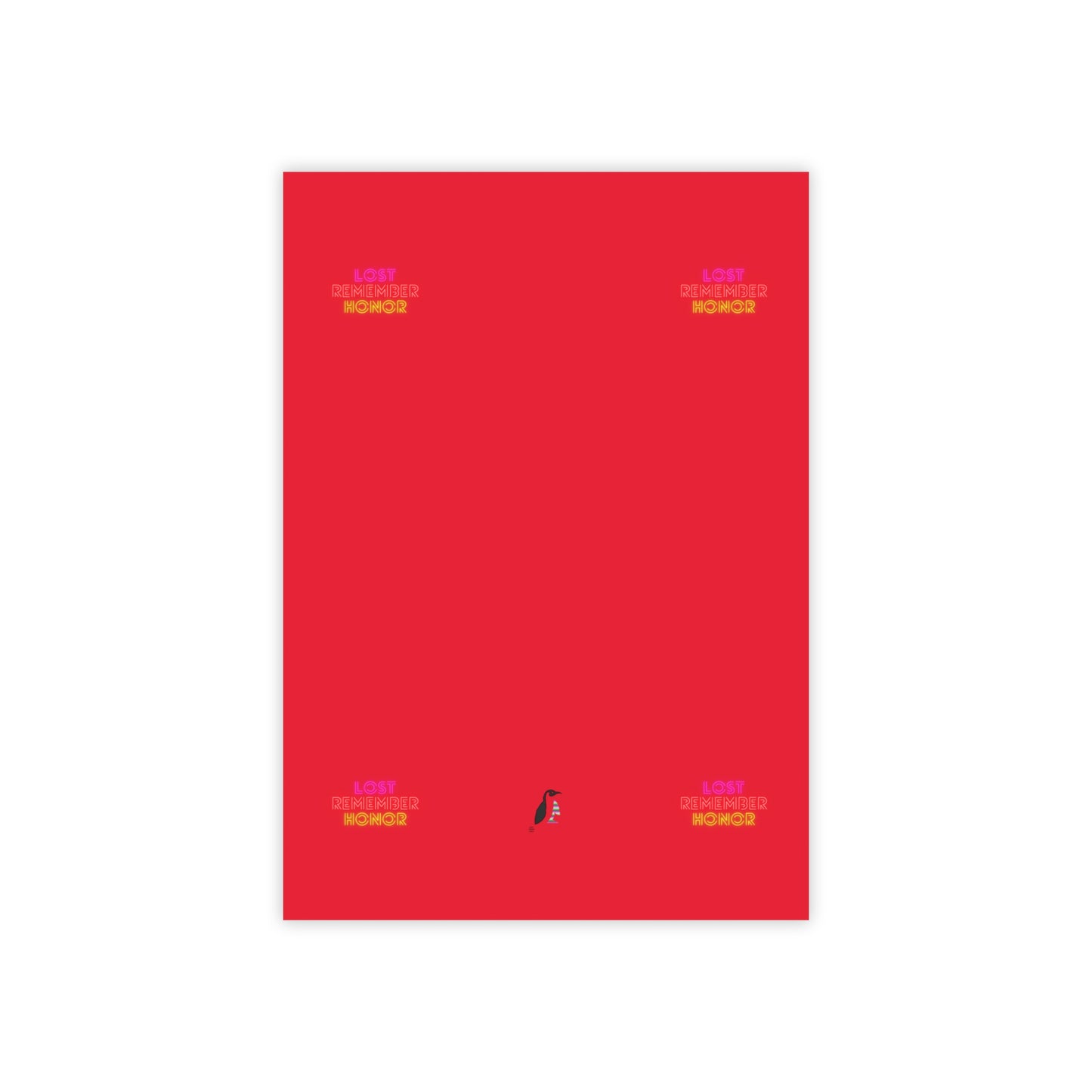 Post-it® Note Pads: Lost Remember Honor Dark Red