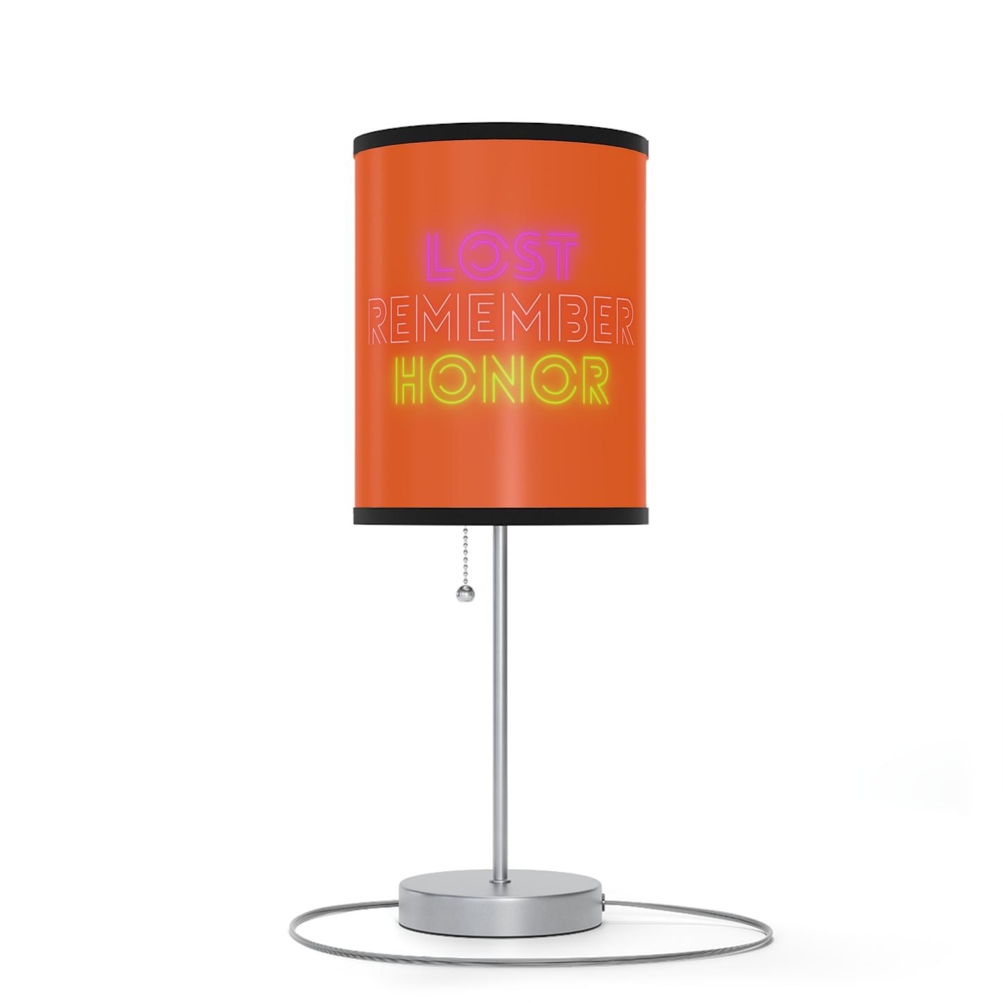 Lamp on a Stand, US|CA plug: Weightlifting Orange