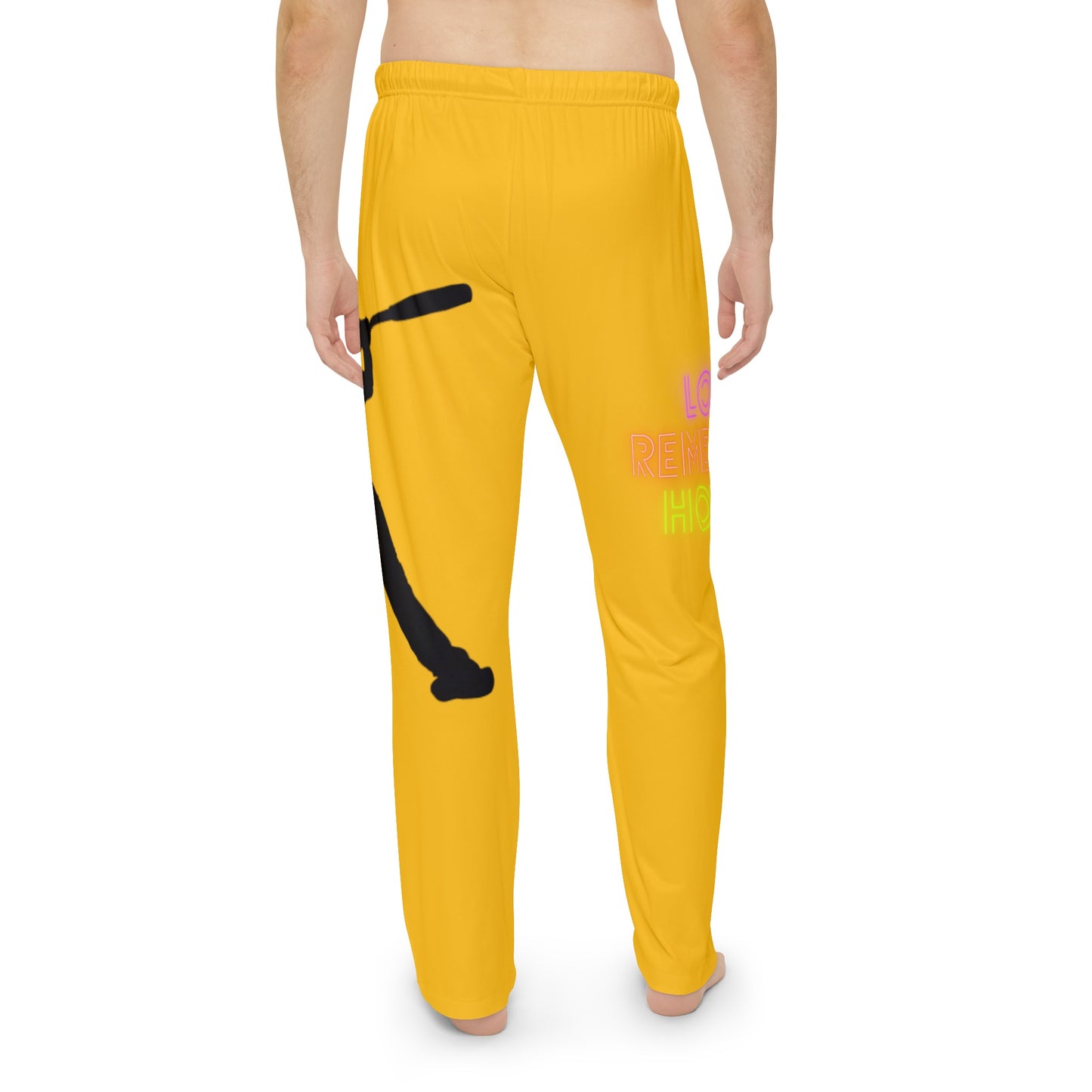 Men's Pajama Pants: Baseball Yellow