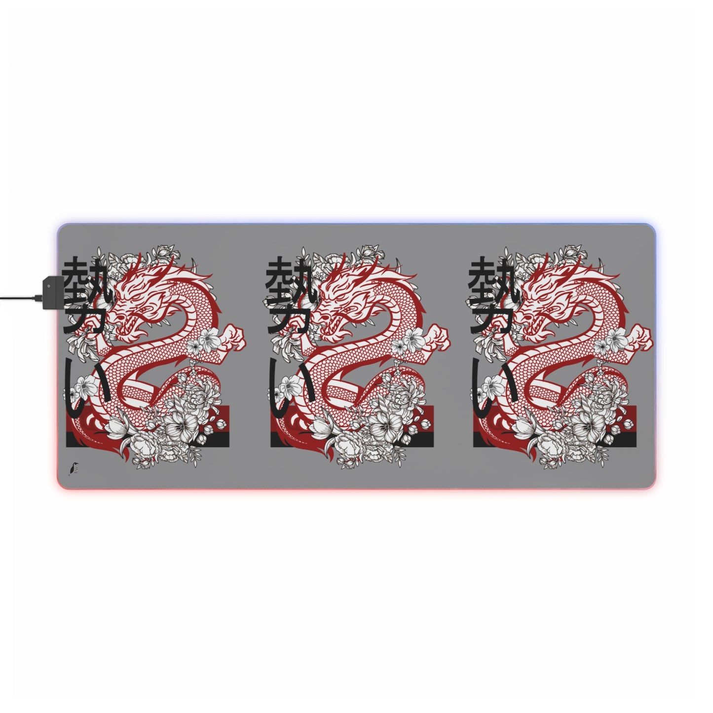 LED Gaming Mouse Pad: Dragons Grey