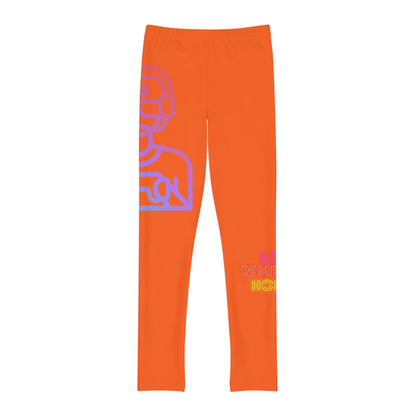 Youth Full-Length Leggings: Gaming Orange