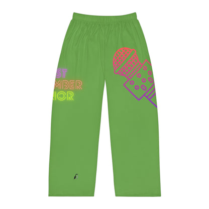 Men's Pajama Pants: Music Green