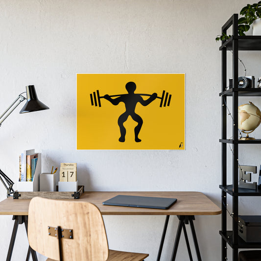 Gloss Posters: Weightlifting Yellow