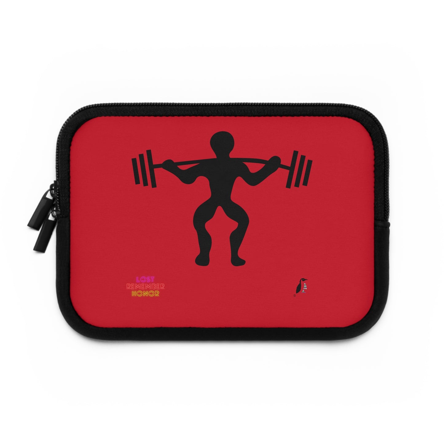 Laptop Sleeve: Weightlifting Dark Red