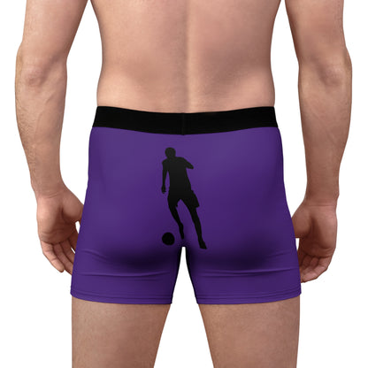 Men's Boxer Briefs: Soccer Purple