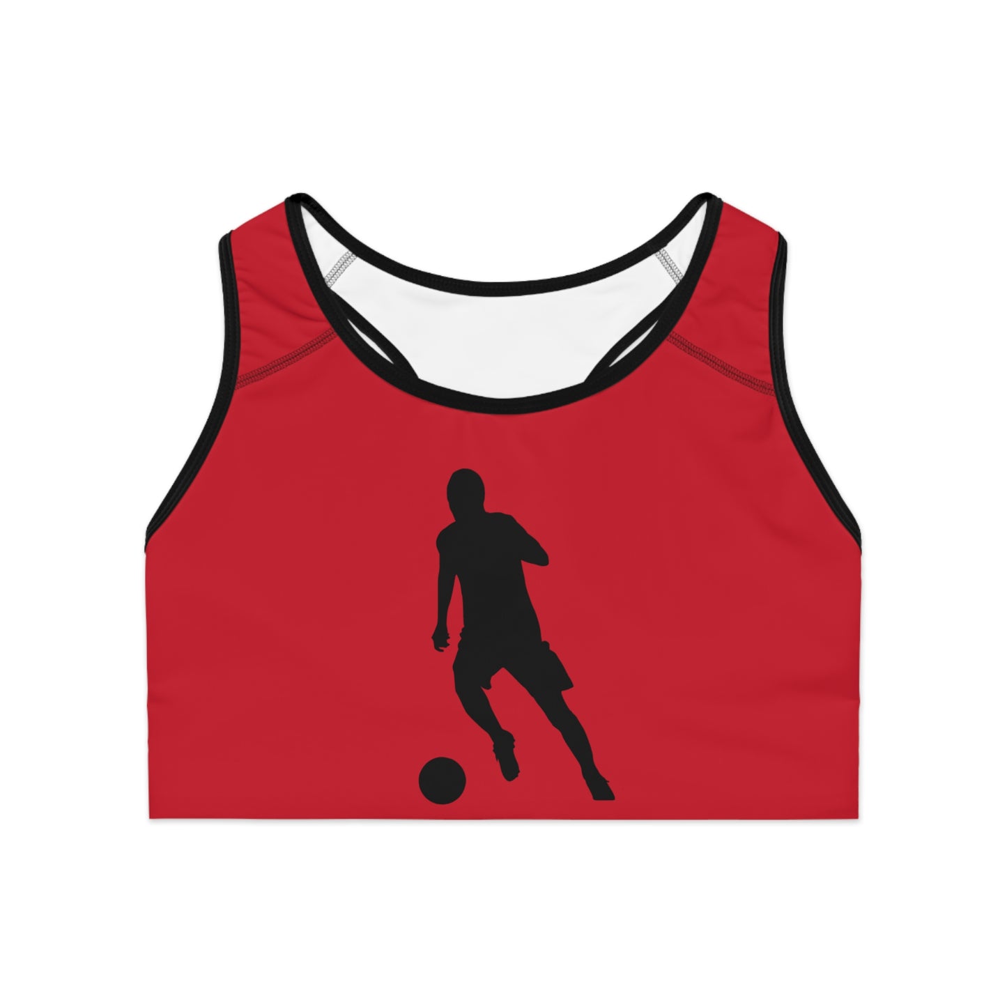 Sports Bra: Soccer Dark Red