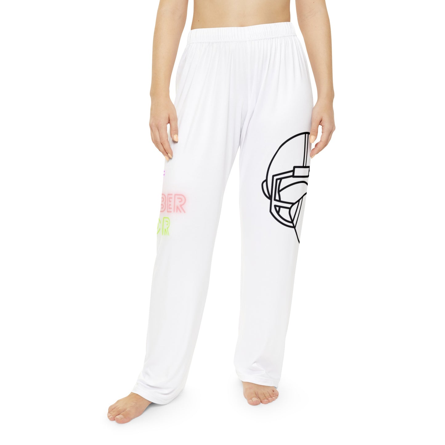 Women's Pajama Pants: Football White