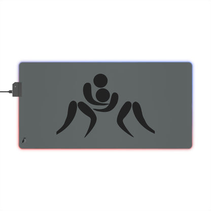 LED Gaming Mouse Pad: Wrestling Dark Grey