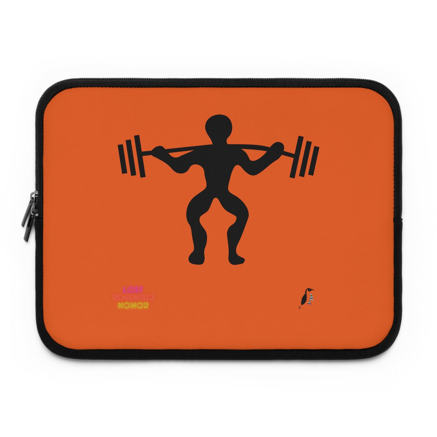 Laptop Sleeve: Weightlifting Orange