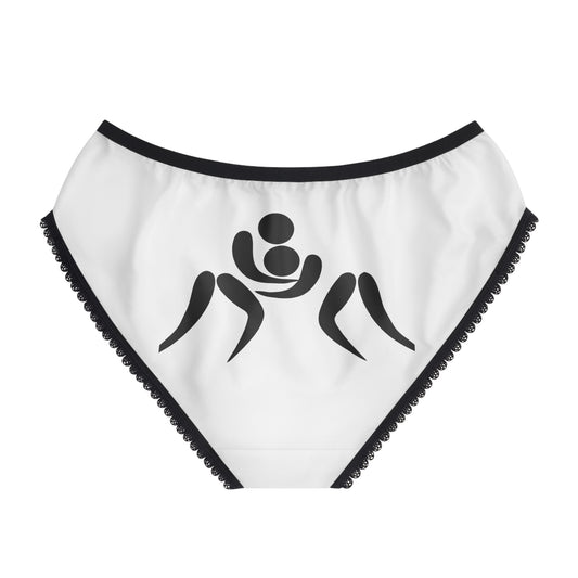 Women's Briefs: Wrestling White