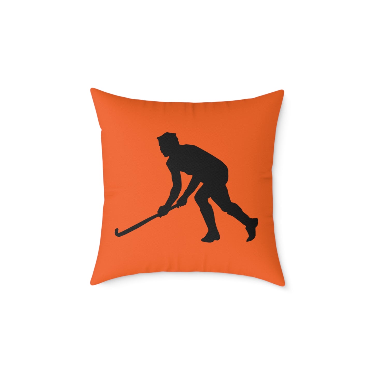 Spun Polyester Pillow: Hockey Orange