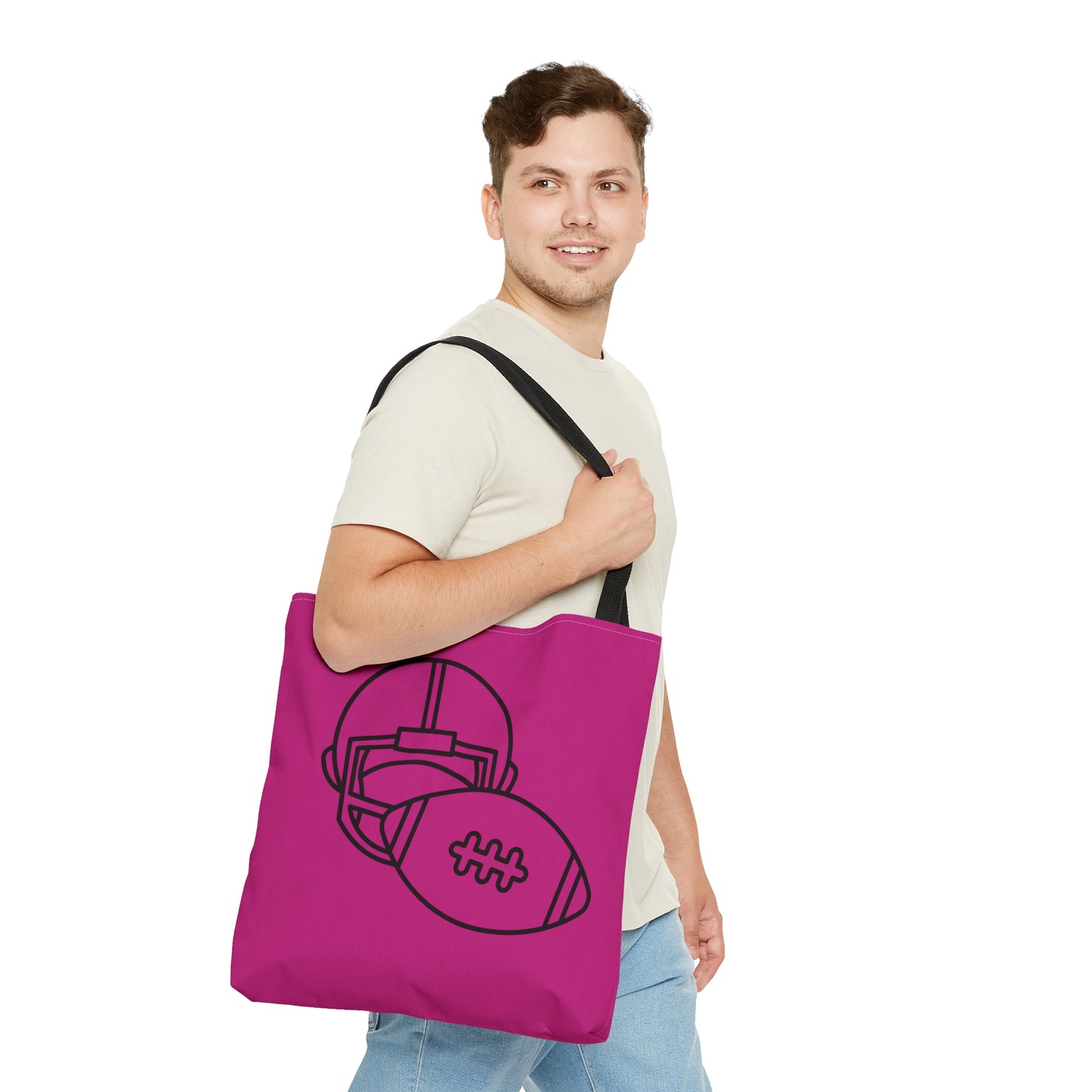 Tote Bag: Football Pink