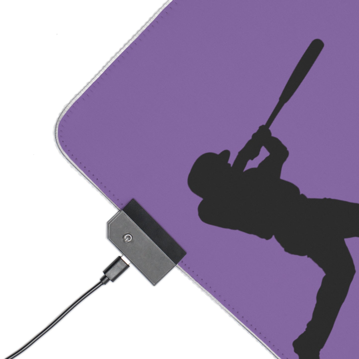 LED Gaming Mouse Pad: Baseball Lite Purple