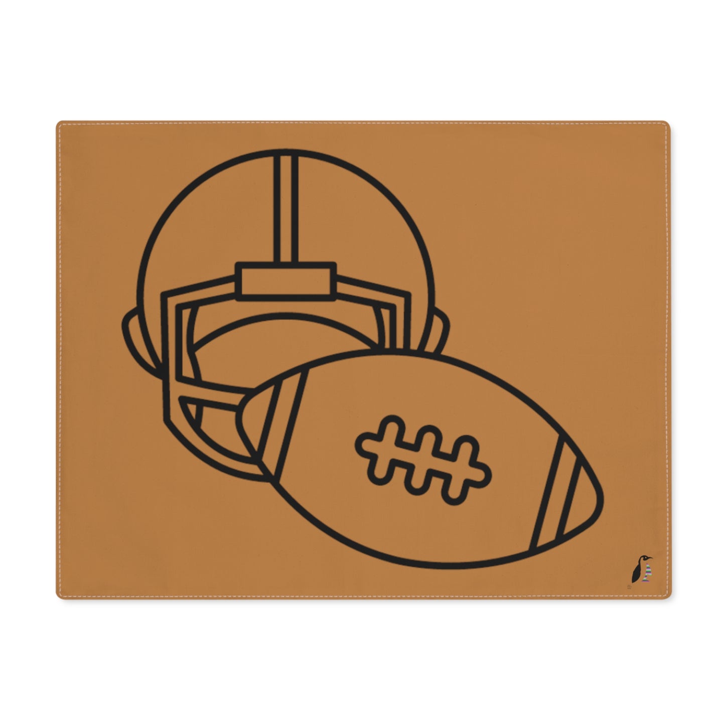 Placemat, 1pc: Football Lite Brown