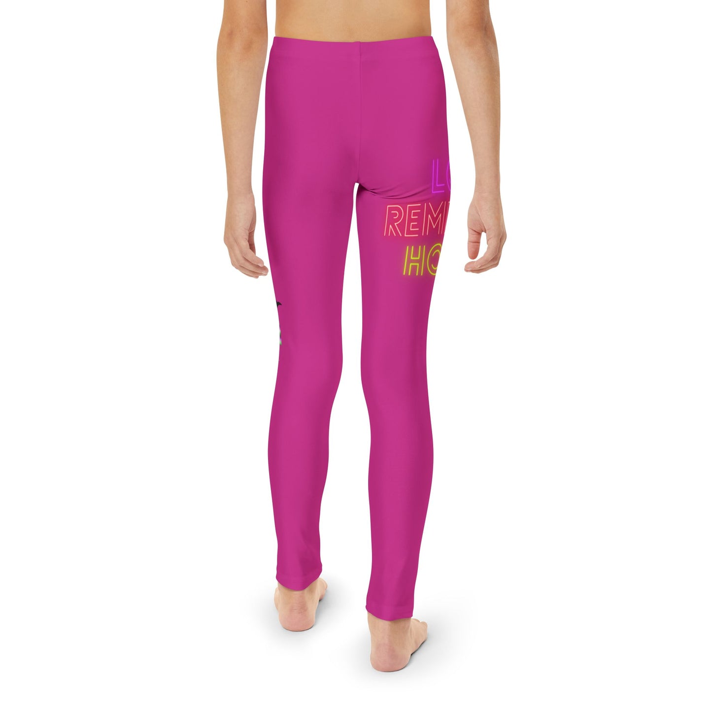 Youth Full-Length Leggings: Lost Remember Honor Pink