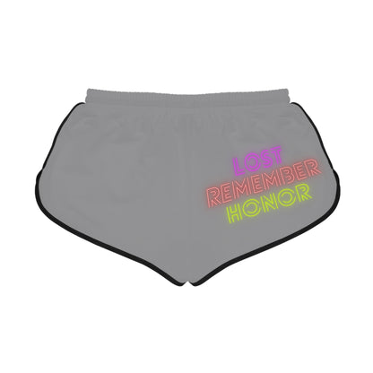 Women's Relaxed Shorts: Crazy Penguin World Logo Grey