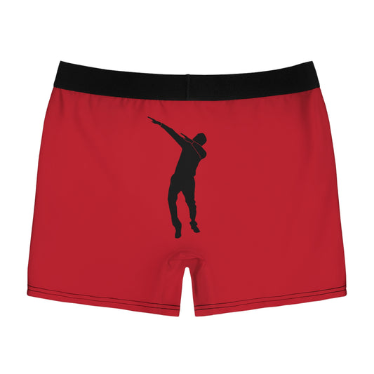 Men's Boxer Briefs: Dance Dark Red