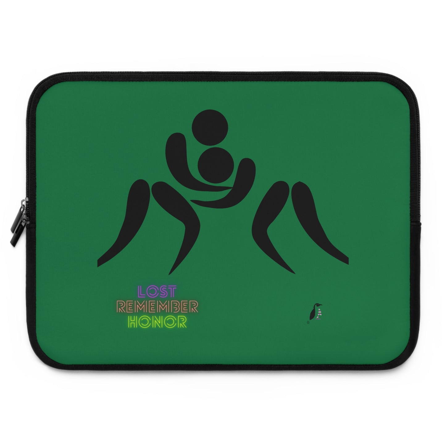 Laptop Sleeve: Wrestling Dark Green