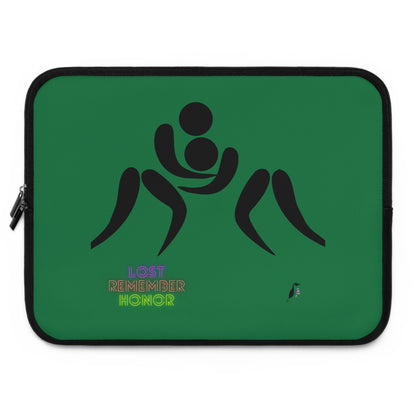 Laptop Sleeve: Wrestling Dark Green