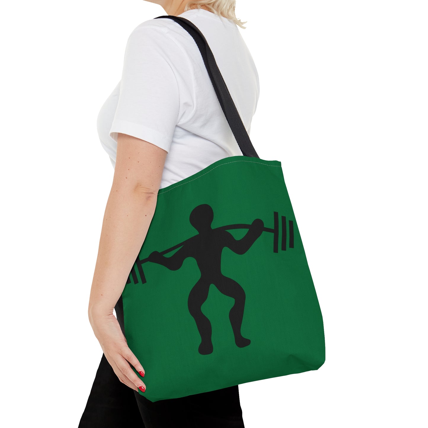 Tote Bag: Weightlifting Dark Green