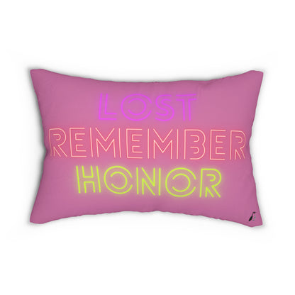 Spun Polyester Lumbar Pillow: Writing Lite Pink