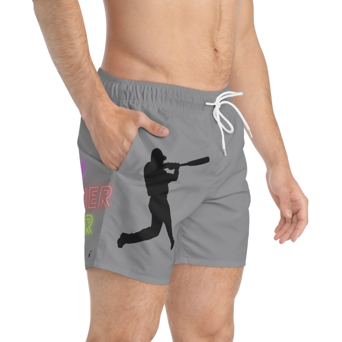 Swim Trunks: Baseball Grey