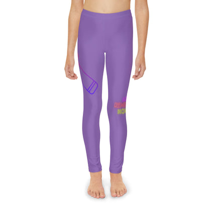 Youth Full-Length Leggings: Music Lite Purple