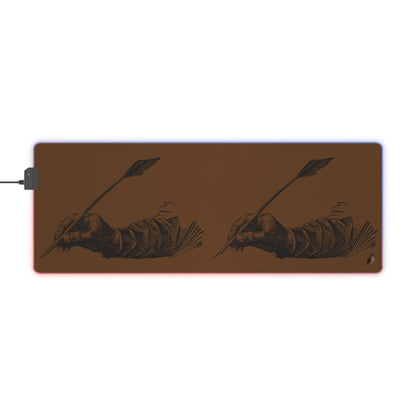 LED Gaming Mouse Pad: Writing Brown