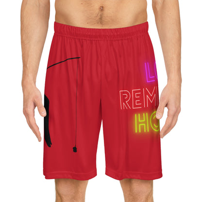 Basketball Shorts: Fishing Dark Red