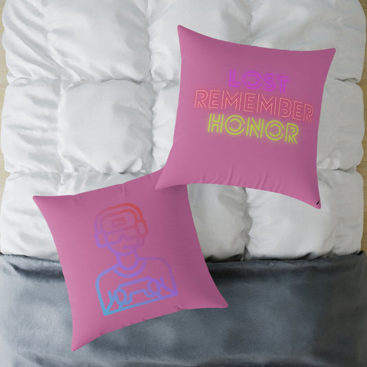 Spun Polyester Pillow: Gaming Lite Pink