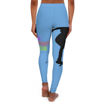 Women's Spandex Leggings: Skateboarding Lite Blue