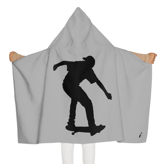 Youth Hooded Towel: Skateboarding Lite Grey