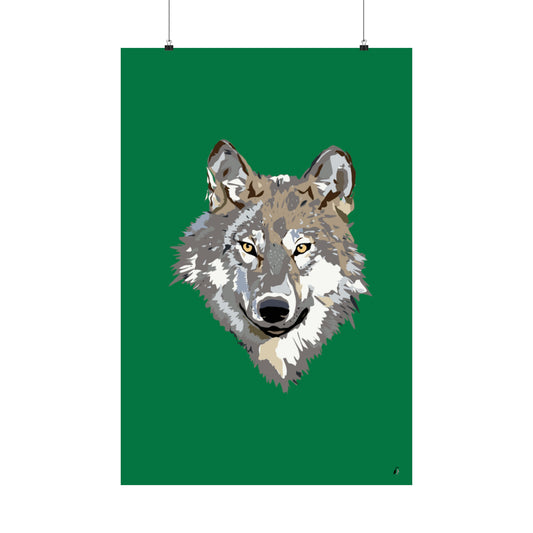 Premium Matte Vertical Posters: Wolves Dark Green