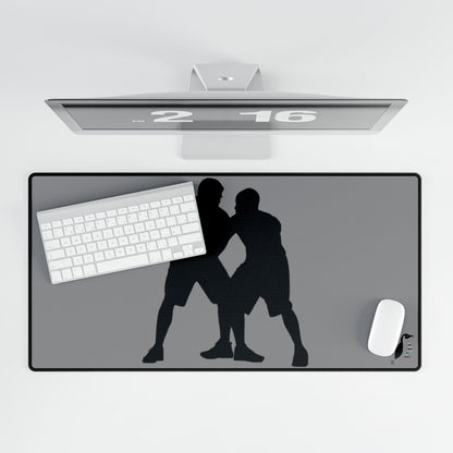 Desk Mats: Basketball Grey