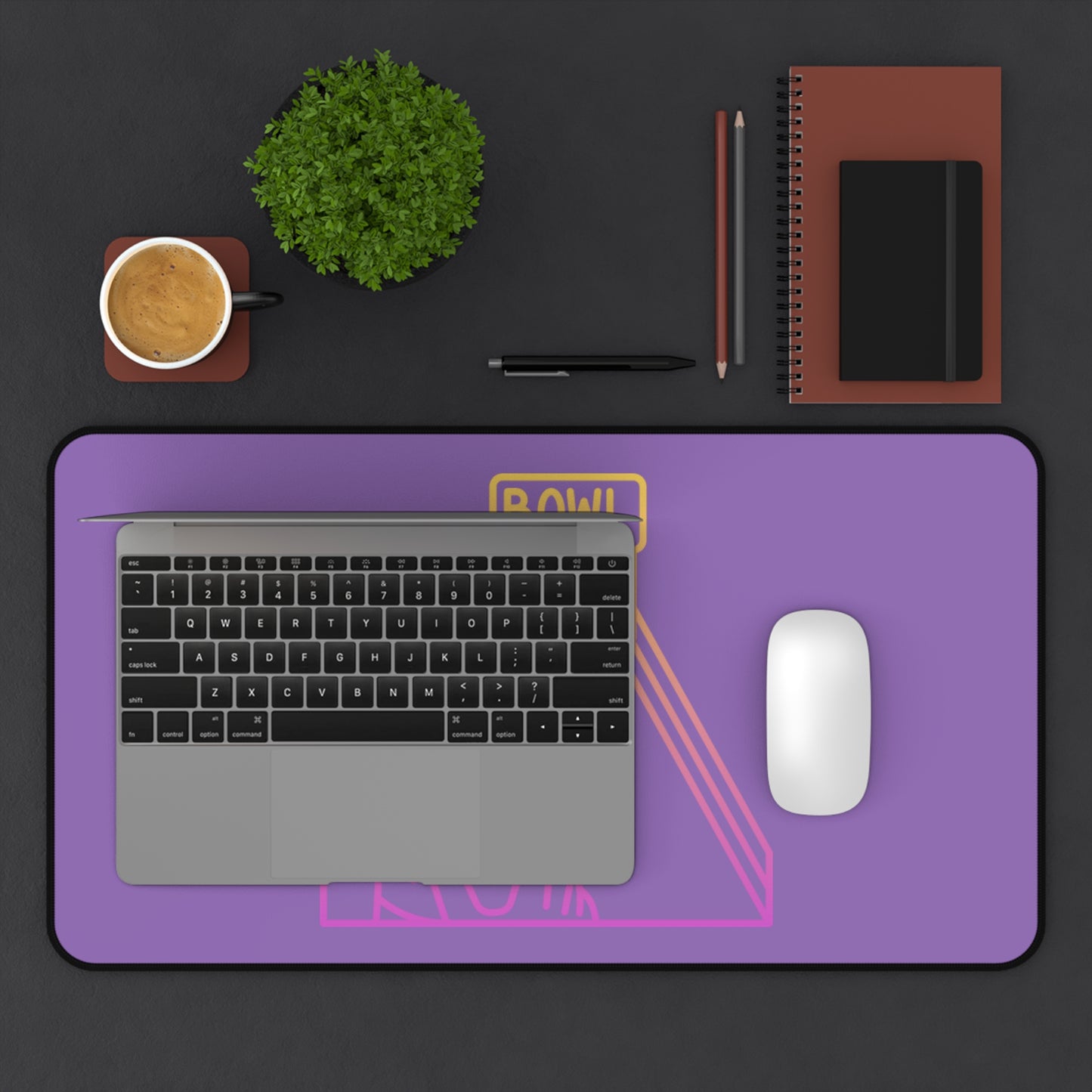 Desk Mat: Bowling Lite Purple