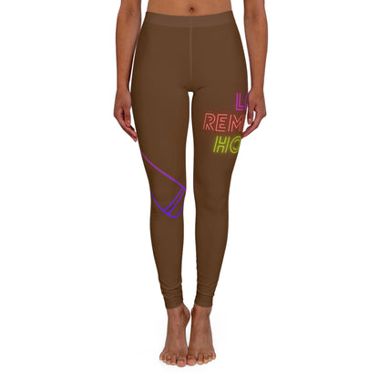 Women's Spandex Leggings: Music Brown