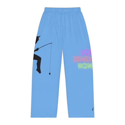 Women's Pajama Pants: Fishing Lite Blue