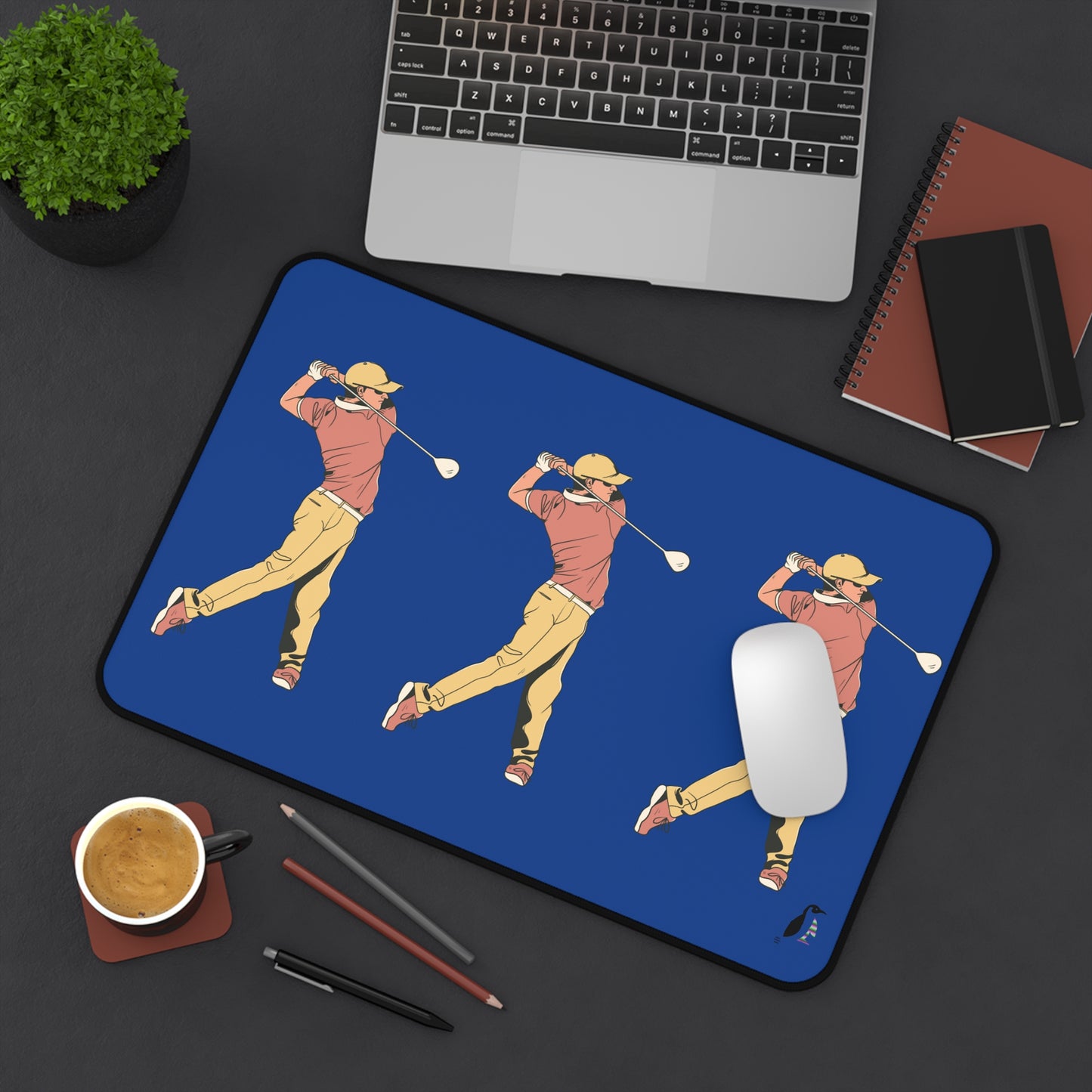 Desk Mat: Golf Dark Blue