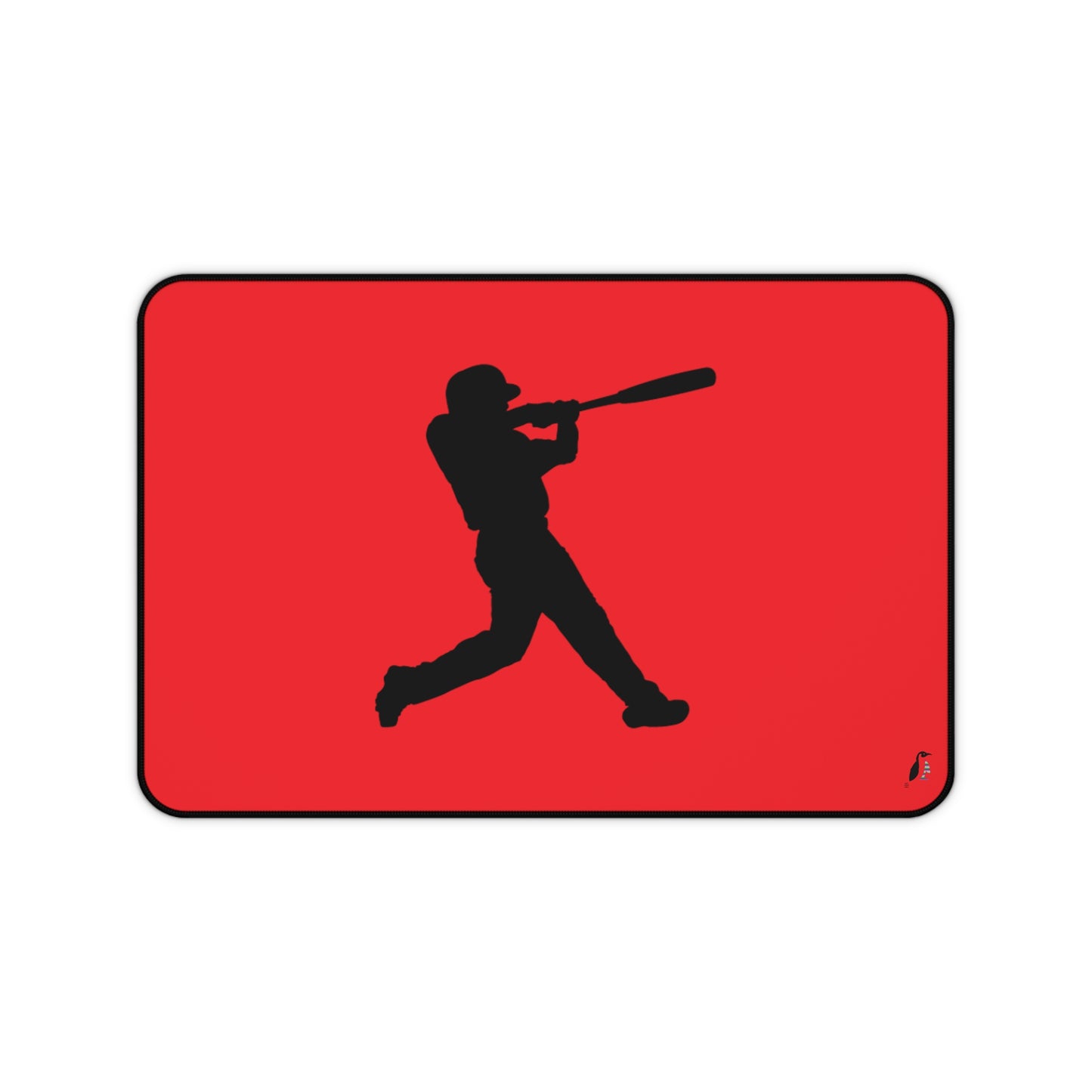 Desk Mat: Baseball Red