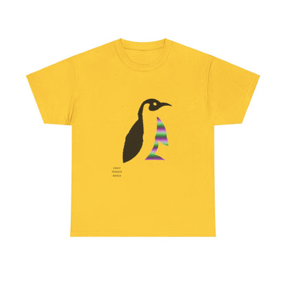 Heavy Cotton Tee: Crazy Penguin World Logo #2